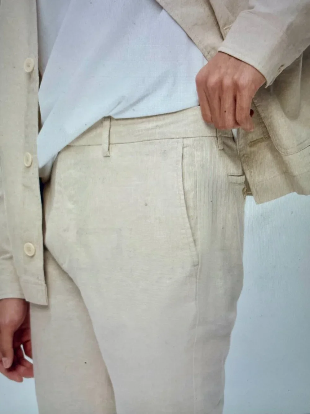 Old Navy 90's straight Linen blend pants- 36x32/ A Stone's Throw color